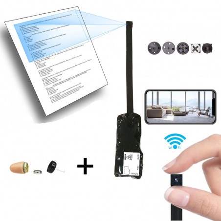 Remotely accessible WIFI camera kit with miniature in-ear headset