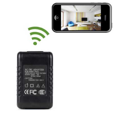 Adaptateur secteur caméra Full HD espion WIFI