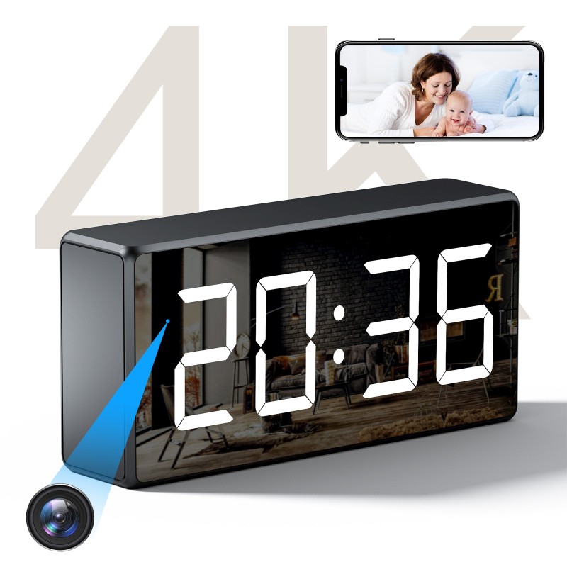 WiFi Full HD Night Vision Motion Detection Clock Camera