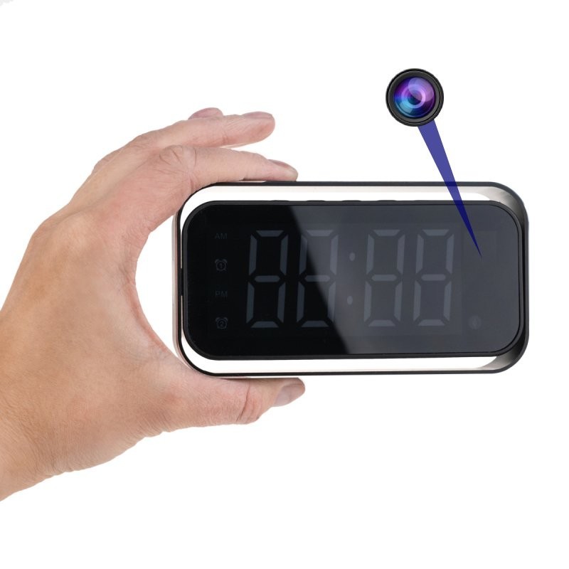 Réveil avec Caméra WiFi Full HD et Vision Nocturne