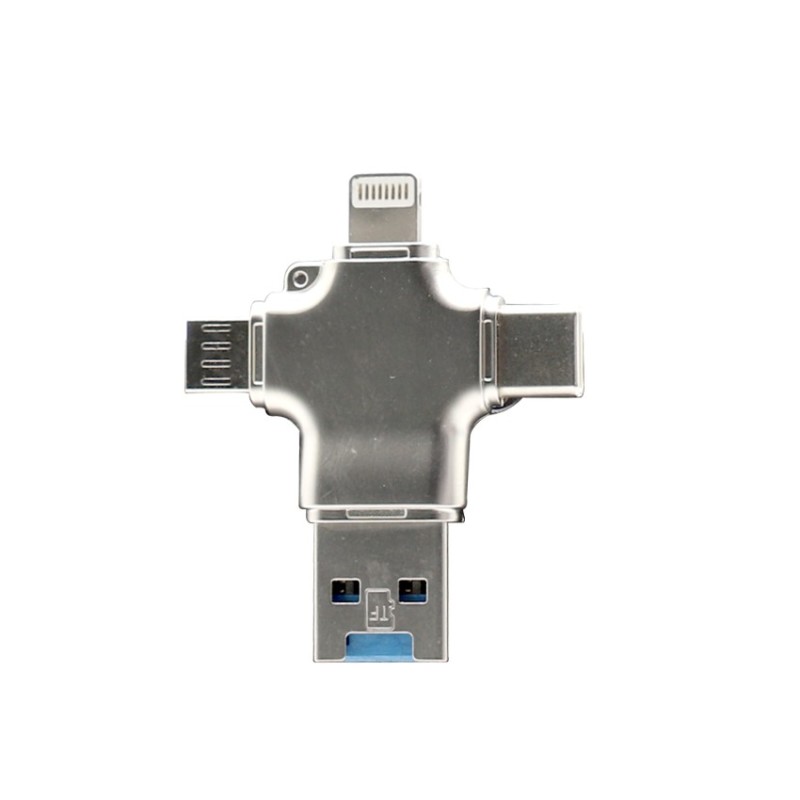 Lecteur USB-C vers cartes mémoire SD & Micro-SD et USB (4 en 1