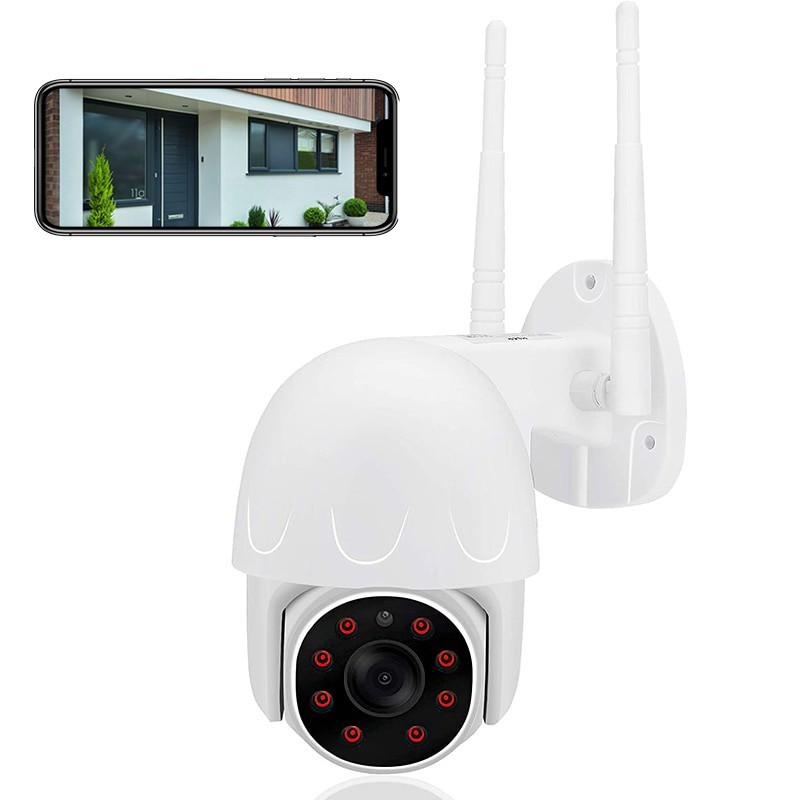 Caméra de surveillance PTZ extérieur Full HD WIFI accessible à distance  vision nocturne