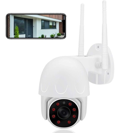 Caméra de surveillance PTZ extérieur Full HD WIFI accessible à distance vision nocturne