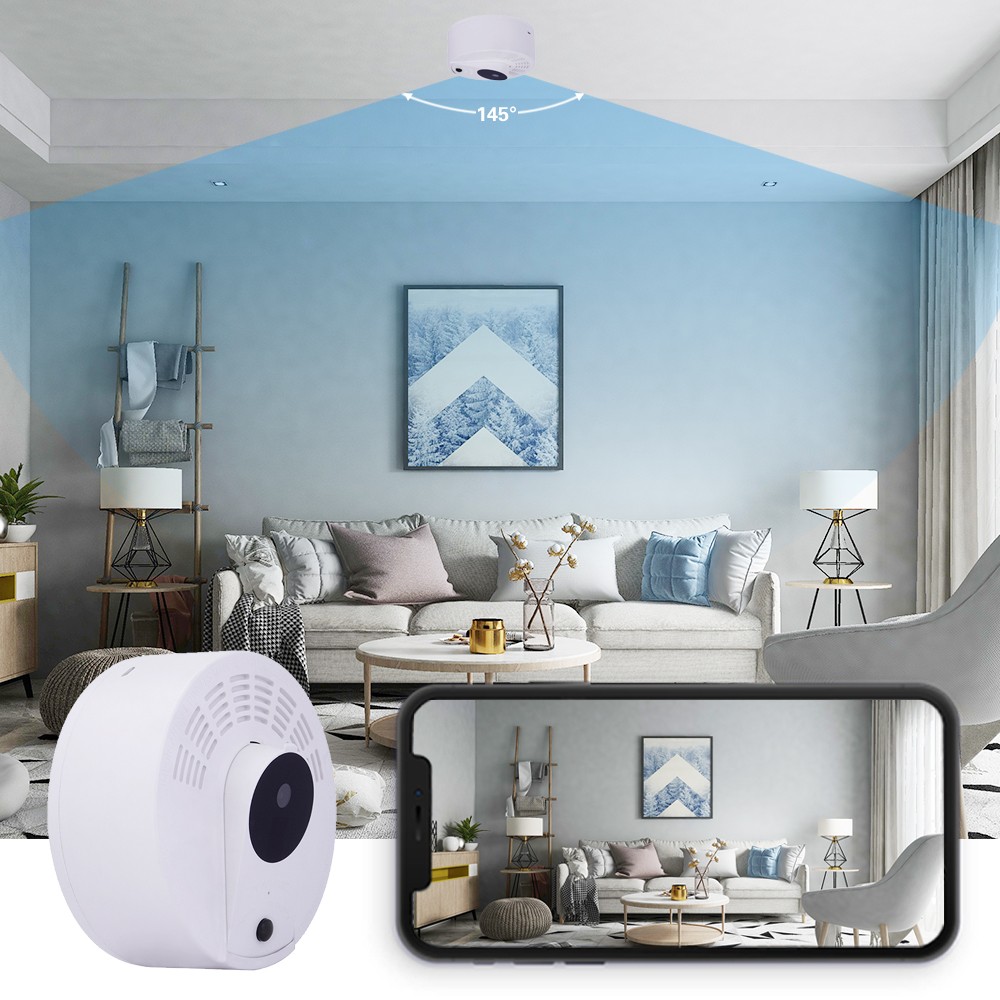 Caméra Espion WiFi 4K Déguisée En Détecteur De Fumée - Surveillance Discrète Avec Détection De Mouvement